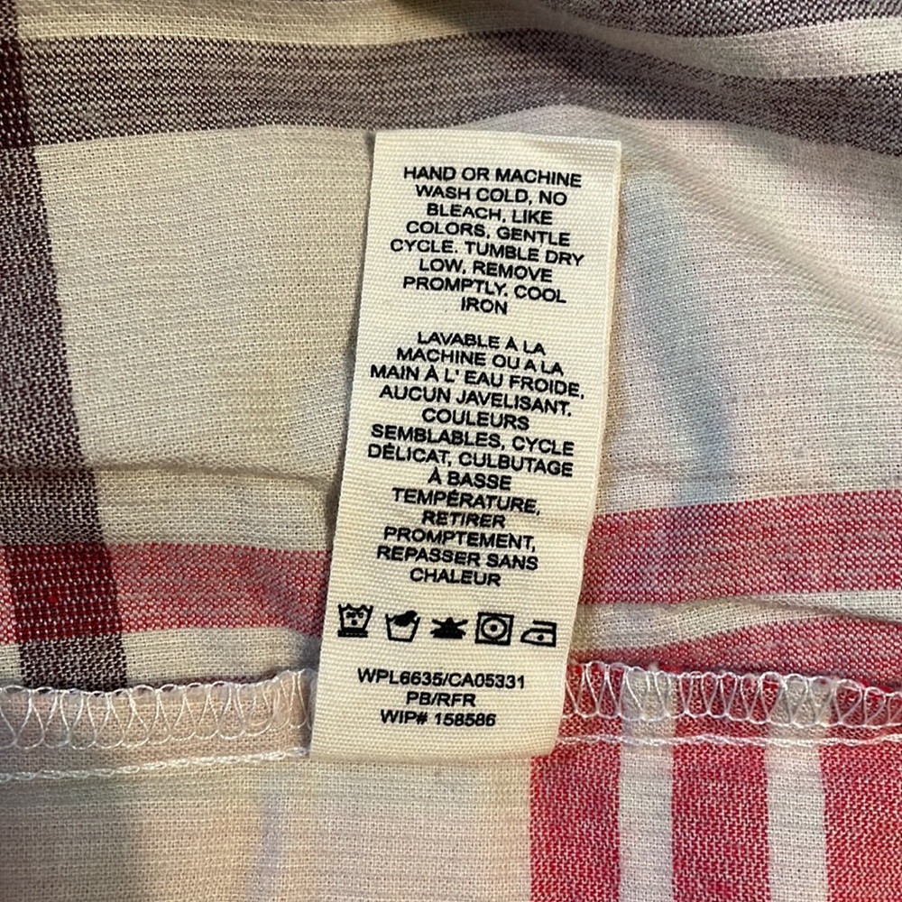 Woolrich Women’s Rappel Corduroy Buttons Long Sleeve 100% Cotton Plaid NWT Top S - Picture 11 of 16
